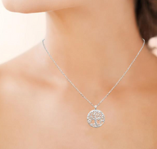 Charger l&#39;image dans la galerie, COLLIER femme ARGENT RHODIE ARBRE DE VIE
