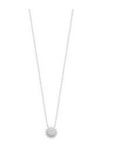 Charger l&#39;image dans la galerie, COLLIER Dame MOTIF SOLEIL PAVE OXYDES ARGENT
