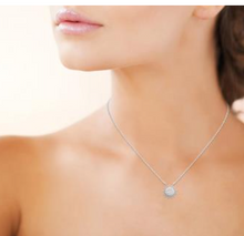 Charger l&#39;image dans la galerie, COLLIER Dame MOTIF SOLEIL PAVE OXYDES ARGENT
