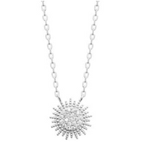 Charger l&#39;image dans la galerie, COLLIER Dame MOTIF SOLEIL PAVE OXYDES ARGENT
