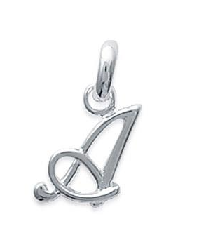 PENDENTIF INITIALE ARGENT A