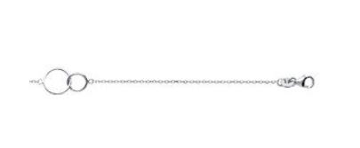 BRACELET Dame 2anneaux entrelacés ARGENT