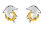 BOUCLES D'OREILLES Enfant OR Bicolore