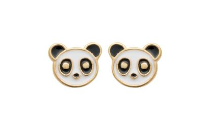 BOUCLES  DOREILLES Enfant plaqué or panda