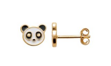 Charger l&#39;image dans la galerie, BOUCLES  DOREILLES Enfant plaqué or panda
