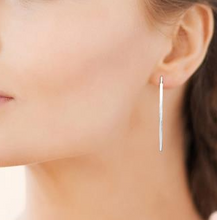 Charger l&#39;image dans la galerie, BOUCLES D OREILLES Femme ARGENT RHODIE
