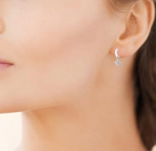 Charger l&#39;image dans la galerie, BOUCLES D&#39;OREILLES Dame créoles et pampille ARGENT
