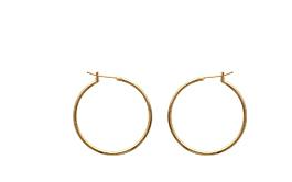 BOUCLES D'OREILLES Dame créoles PLAQUE OR