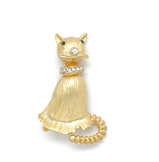 BROCHE Femme KITTY DORÉ - BH1794