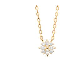 COLLIER Dame Oxyde blancs PLAQUE OR
