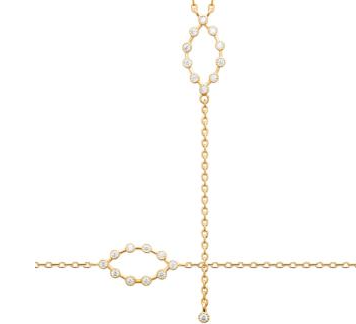 COLLIER Dame forme navette PLAQUE OR
