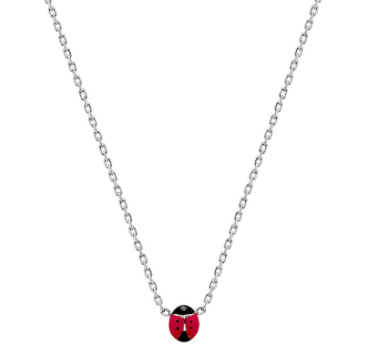 COLLIER Enfant motif Coccinelle ARGENT