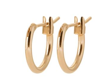 BOUCLES D OREILLES Dame Créoles  PLAQUE OR