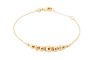 BRACELET Dame motif boules PLAQUE OR