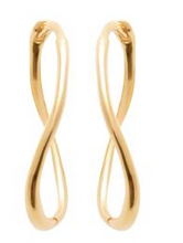 Charger l&#39;image dans la galerie, BOUCLES D&#39;OREILLES Dame créoles ondulées PLAQUE OR
