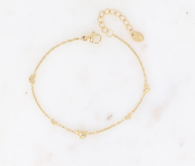 BRACELET Femme BOHM GAMSE ACIER COEURS MARTELES