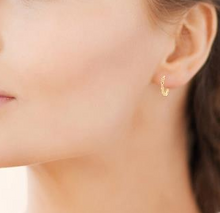 Charger l&#39;image dans la galerie, BOUCLES D&#39;OREILLES Femme CREOLES PLAQUE OR
