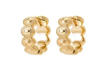 BOUCLES D'OREILLES Dame créoles PLAQUE OR