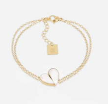 Charger l&#39;image dans la galerie, BRACELET Femme ACIER DORE ET NACRE COEUR BASILIO ZAG SBS25249-01SEL
