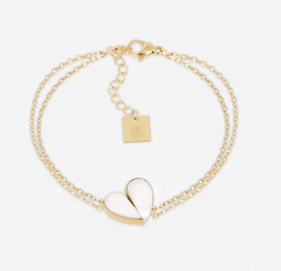 BRACELET Femme ACIER DORE ET NACRE COEUR BASILIO ZAG SBS25249-01SEL