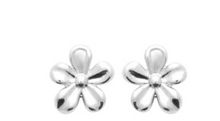 Charger l&#39;image dans la galerie, BOUCLES D&#39;OREILLES Dame puce &quot;fleur 5 pétales&quot; ARGENT
