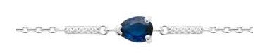 BRACELET Dame oxyde bleu ARGENT
