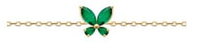 Charger l&#39;image dans la galerie, BRACELET Dame papillon vert PLAQUE OR
