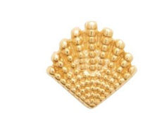 Charger l&#39;image dans la galerie, PIERCING COQUILLAGE PLAQUE OR TIGE TITANE
