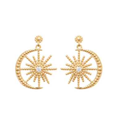 BOUCLES D OREILLES Femme PLAQUE OR OZ SOLEIL