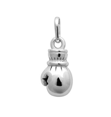 PENDENTIF UNISEXE ARGENT RHODIE GANT DE BOXE