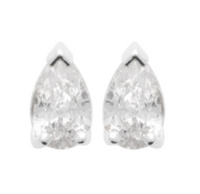 Charger l&#39;image dans la galerie, PUCE D OREILLES Femme ARGENT RHODIE OXYDE BLANC
