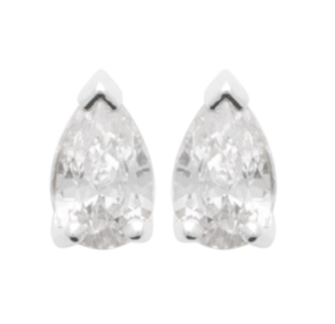 PUCE D OREILLES Femme ARGENT RHODIE OXYDE BLANC