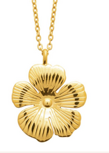 Charger l&#39;image dans la galerie, COLLIER Femme  Motif fleur  ACIER ET PVD DORE
