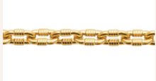 Charger l&#39;image dans la galerie, BRACELET Femme ACIER DORE maille ovale striée
