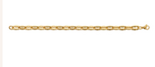Charger l&#39;image dans la galerie, BRACELET Femme ACIER DORE maille ovale striée
