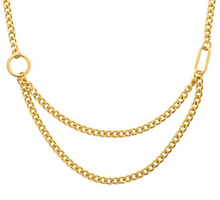 Charger l&#39;image dans la galerie, COLLIER Femme double rang ACIER ET PVD DORE
