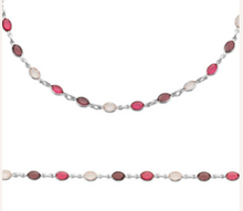 Charger l&#39;image dans la galerie, BRACELET femme ARGENT RHODIE CRISTAL BLEU OU ROSE
