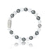 BRACELET Mixte Howlite blanche/Hématite LAUREN STEVEN