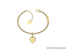Charger l&#39;image dans la galerie, BRACELET Femme FINE HEART acier doré ou argenté GUESS JUBB01422JW
