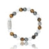 BRACELET Mixte Howliteblanche / Oeilde tigre/ Hématite LAUREN STEVEN LSB08/134