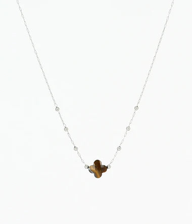 COLLIER Velasquez Femme ACIER OEIL DE TIGRE ZAG SNS07970-00