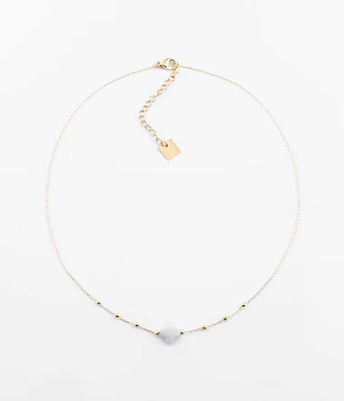 COLLIER Dame  VELASQUEZ acier doré ZAG