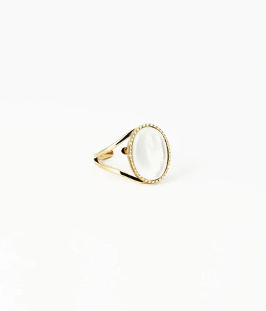 Bague Femme Cornelia acier doré et nacre ZAG SRR11597-01SEL