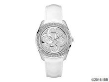 Charger l&#39;image dans la galerie, MONTRE Dame CUIR BLANC  GUESS TWIST W0627l4
