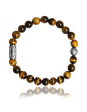 Charger l&#39;image dans la galerie, BRACELET Unisexe Oeil de Tigre et Prospérité LAUREN STEVEN LSB08/109
