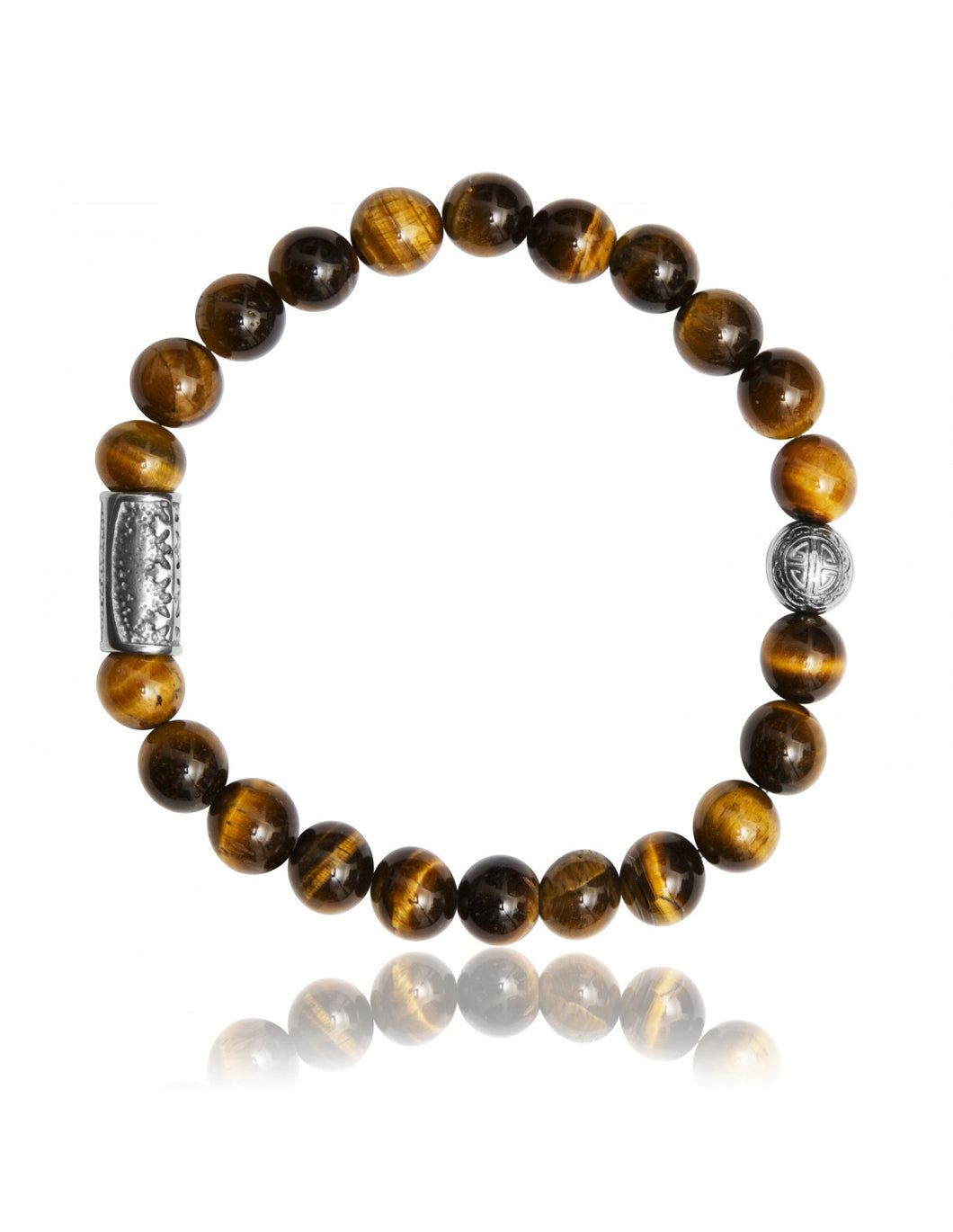 BRACELET Unisexe Oeil de Tigre et Prospérité LAUREN STEVEN LSB08/109