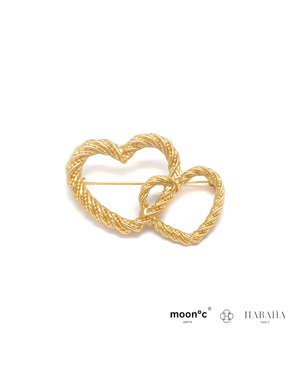 BROCHE Femme DOUBLE COEUR