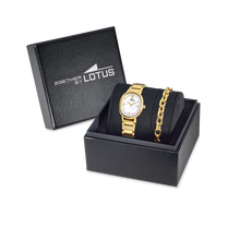 Charger l&#39;image dans la galerie, MONTRE Dame coffret  bracelet acier doré LOTUS 19013/1
