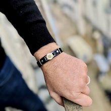 Charger l&#39;image dans la galerie, BRACELET Homme  acier et triple cuir BANG BANG N.20 ELDEN SB20-N-20
