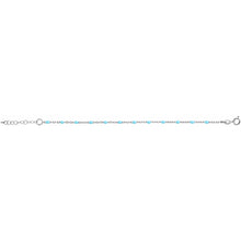 Charger l&#39;image dans la galerie, BRACELET FEMME ARGENT RHODIE OLIVES RESINE TURQUOISE IMITATION
